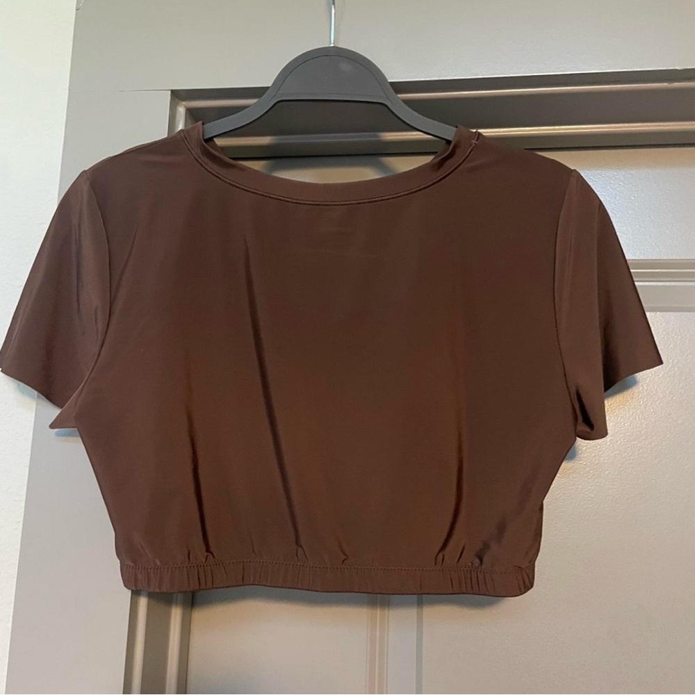 Aerie Chocolate Brown Crop Top